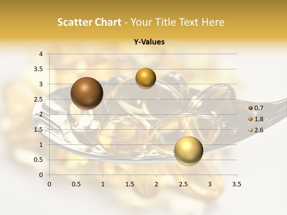 A Spoon Full Of Vitamin Pills On A White Surface PowerPoint Template