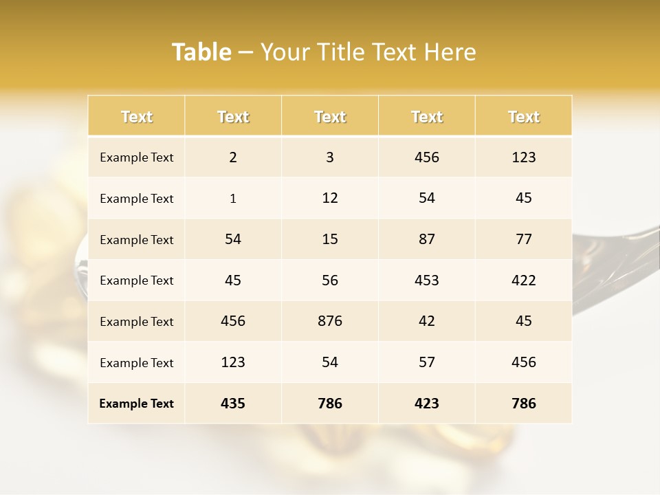 A Spoon Full Of Vitamin Pills On A White Surface PowerPoint Template