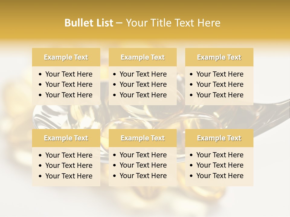 A Spoon Full Of Vitamin Pills On A White Surface PowerPoint Template