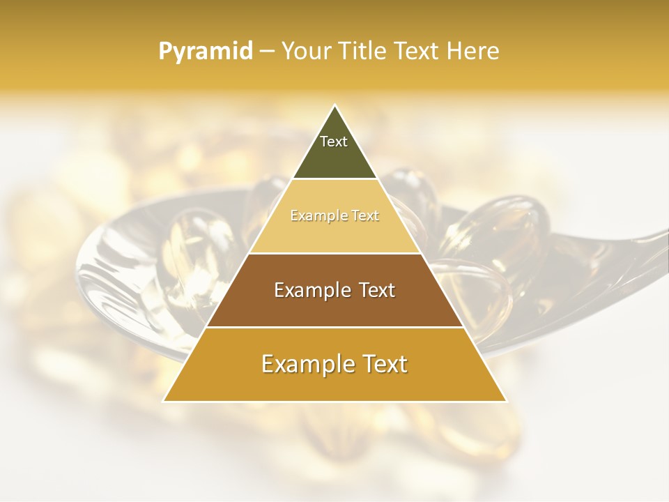 A Spoon Full Of Vitamin Pills On A White Surface PowerPoint Template