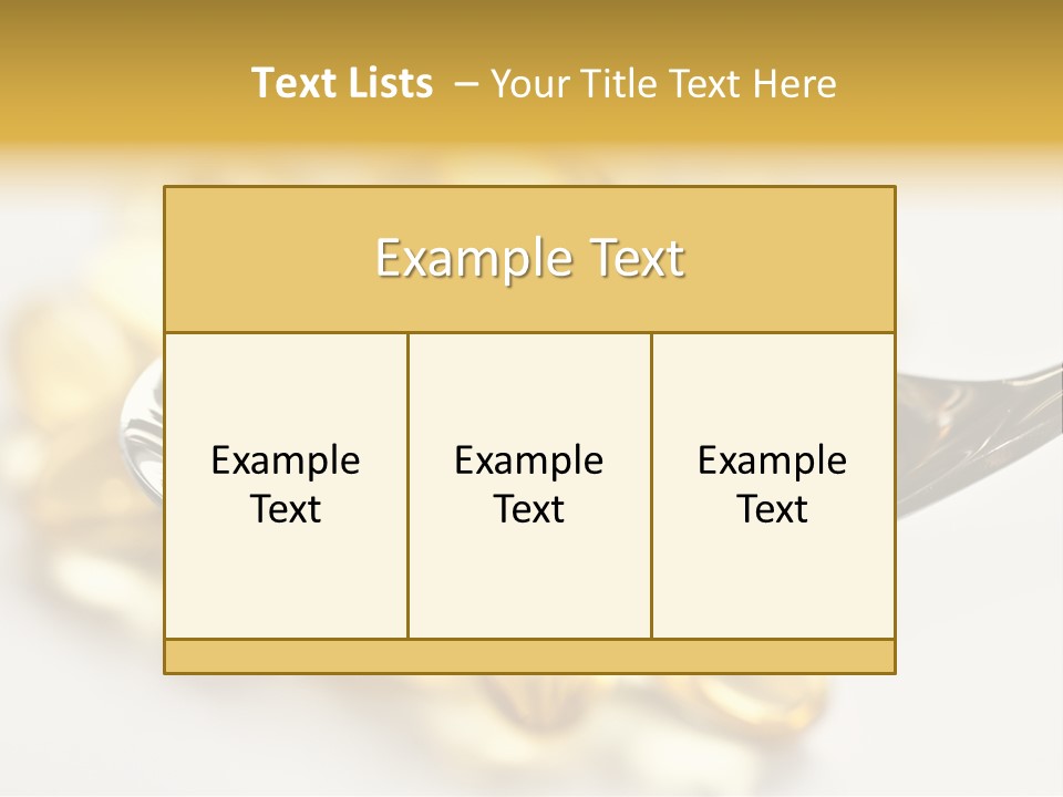 A Spoon Full Of Vitamin Pills On A White Surface PowerPoint Template