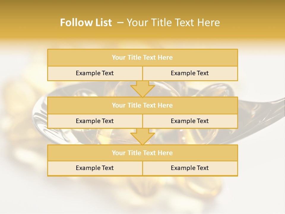 A Spoon Full Of Vitamin Pills On A White Surface PowerPoint Template