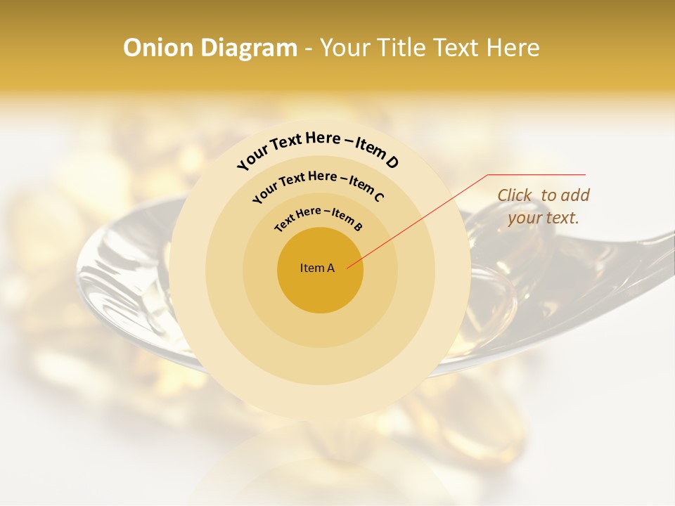 A Spoon Full Of Vitamin Pills On A White Surface PowerPoint Template