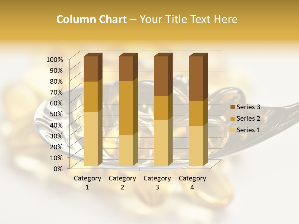 A Spoon Full Of Vitamin Pills On A White Surface PowerPoint Template