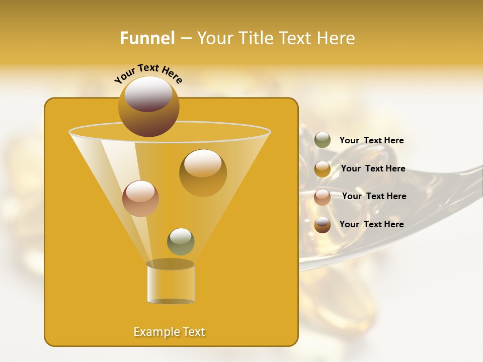 A Spoon Full Of Vitamin Pills On A White Surface PowerPoint Template