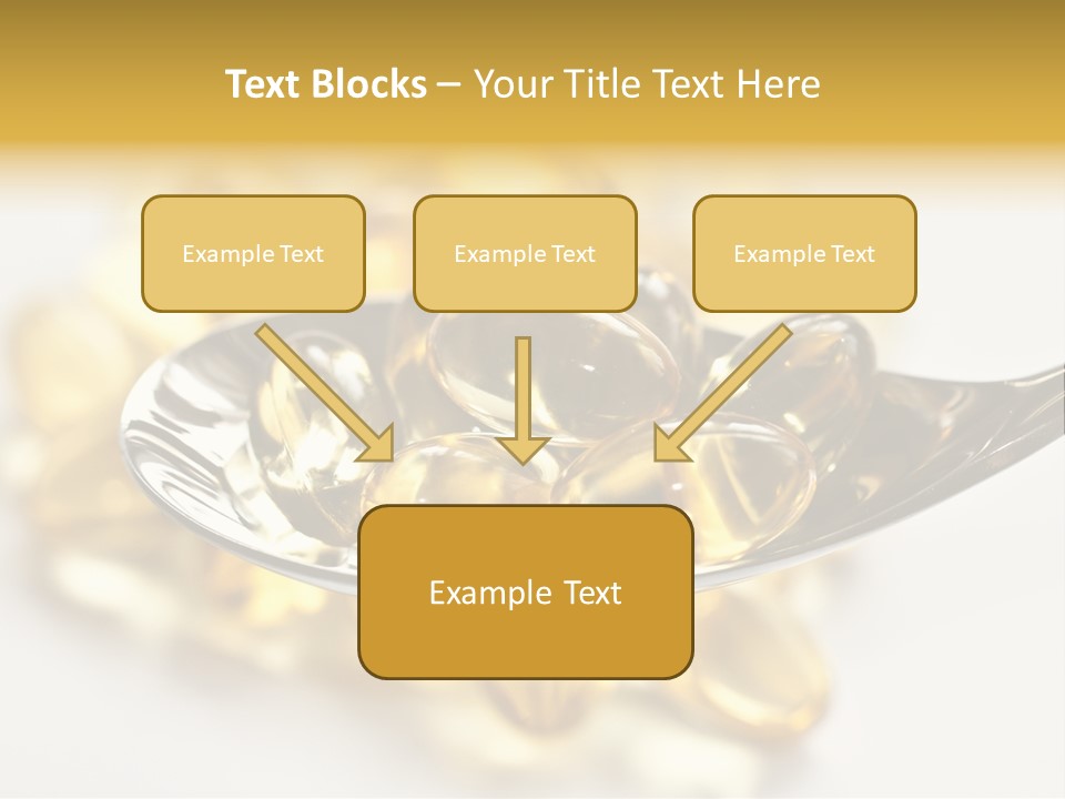 A Spoon Full Of Vitamin Pills On A White Surface PowerPoint Template