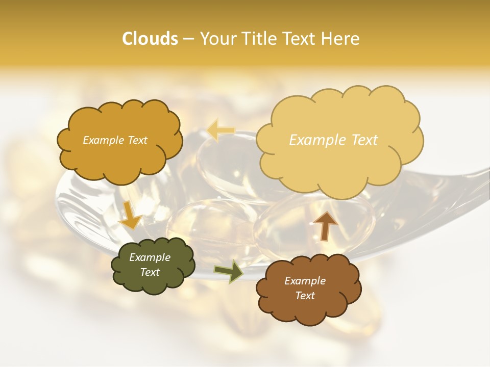 A Spoon Full Of Vitamin Pills On A White Surface PowerPoint Template