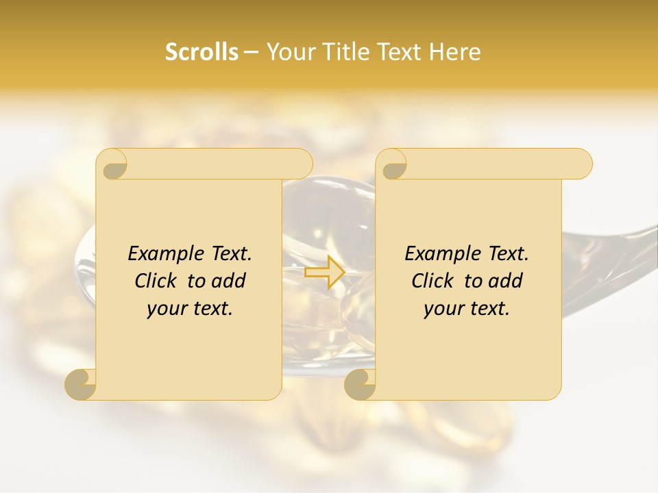 A Spoon Full Of Vitamin Pills On A White Surface PowerPoint Template