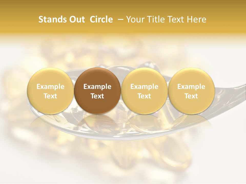 A Spoon Full Of Vitamin Pills On A White Surface PowerPoint Template