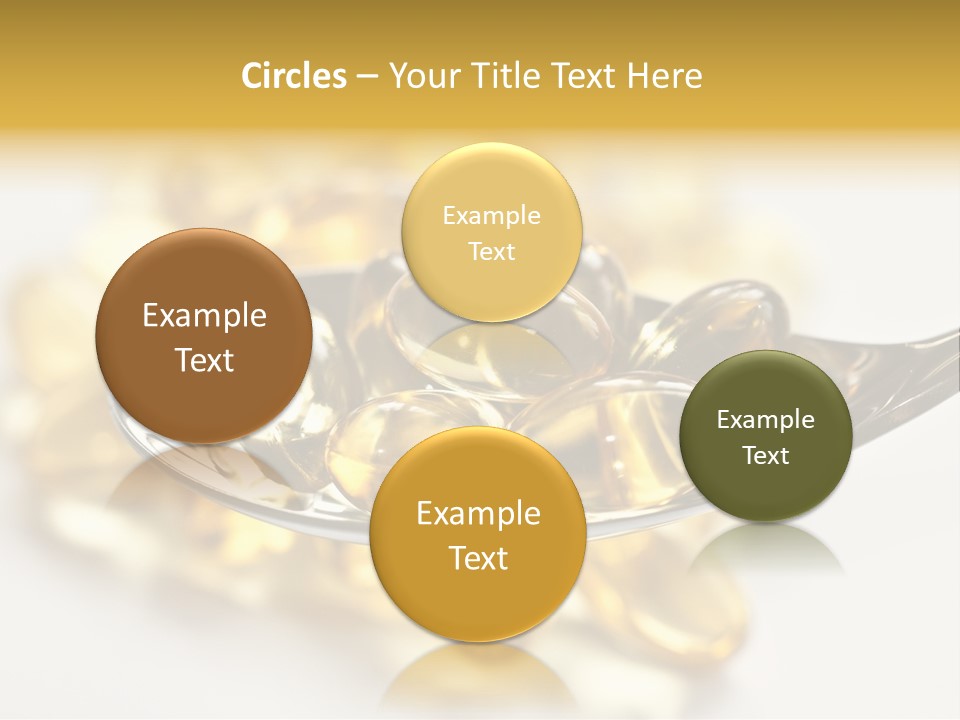 A Spoon Full Of Vitamin Pills On A White Surface PowerPoint Template