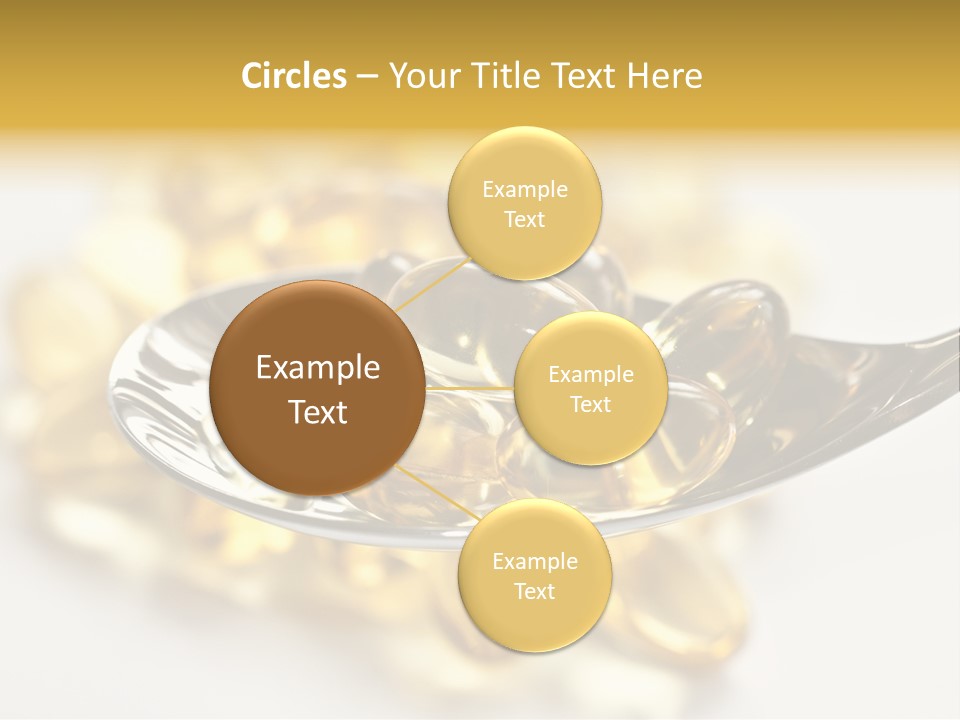A Spoon Full Of Vitamin Pills On A White Surface PowerPoint Template