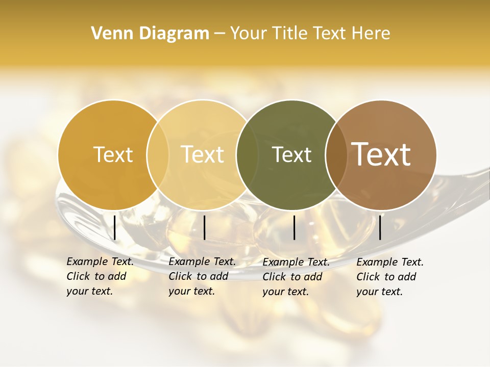 A Spoon Full Of Vitamin Pills On A White Surface PowerPoint Template