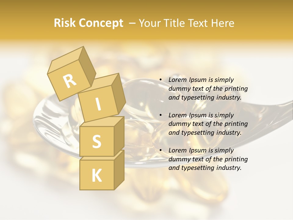 A Spoon Full Of Vitamin Pills On A White Surface PowerPoint Template