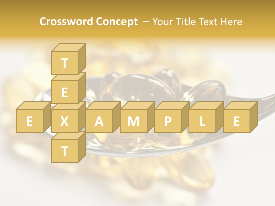 A Spoon Full Of Vitamin Pills On A White Surface PowerPoint Template