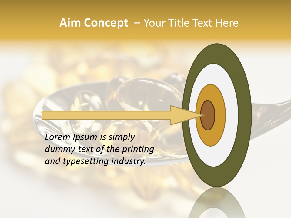 A Spoon Full Of Vitamin Pills On A White Surface PowerPoint Template
