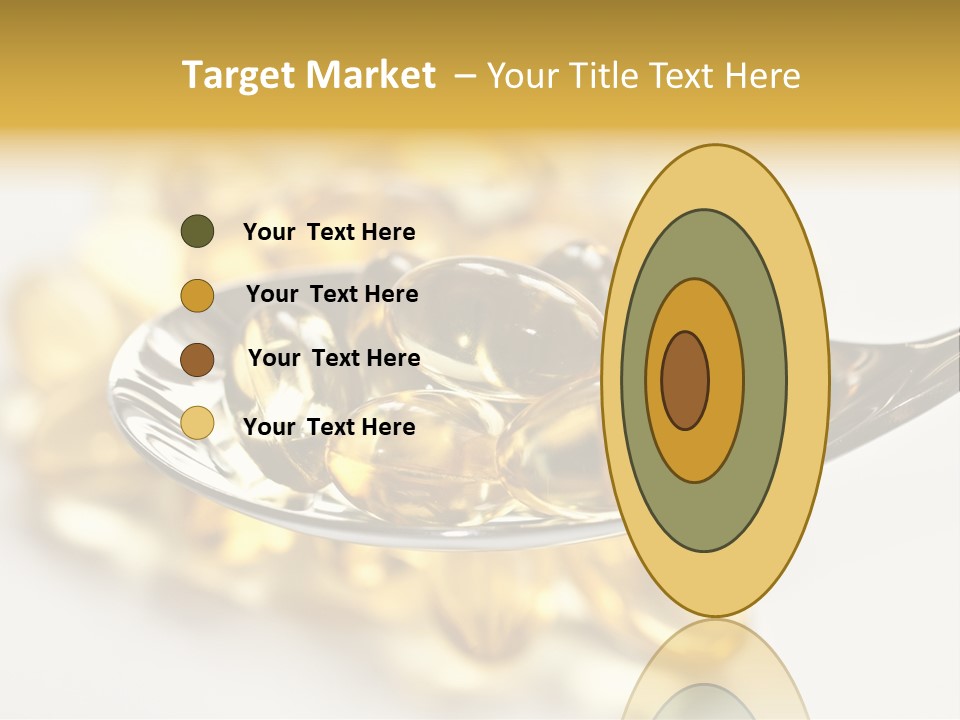 A Spoon Full Of Vitamin Pills On A White Surface PowerPoint Template