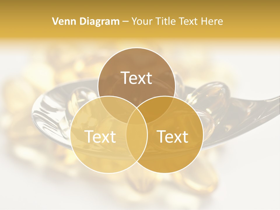 A Spoon Full Of Vitamin Pills On A White Surface PowerPoint Template