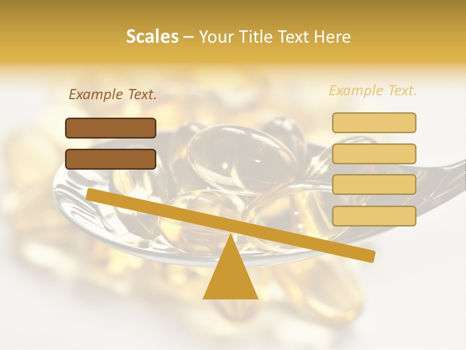 A Spoon Full Of Vitamin Pills On A White Surface PowerPoint Template