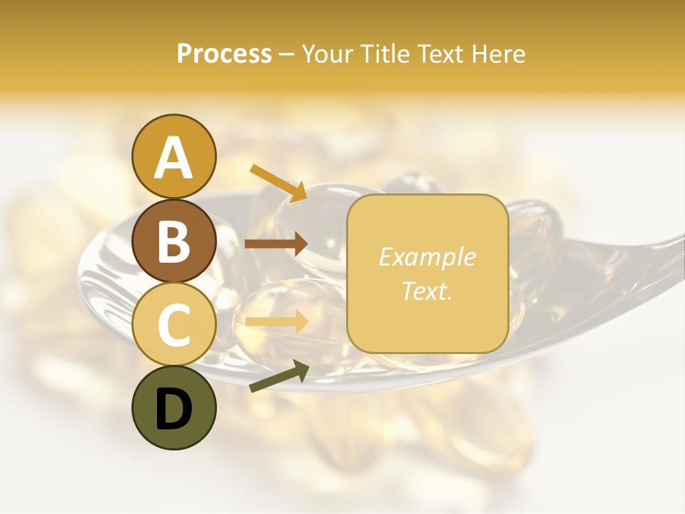 A Spoon Full Of Vitamin Pills On A White Surface PowerPoint Template