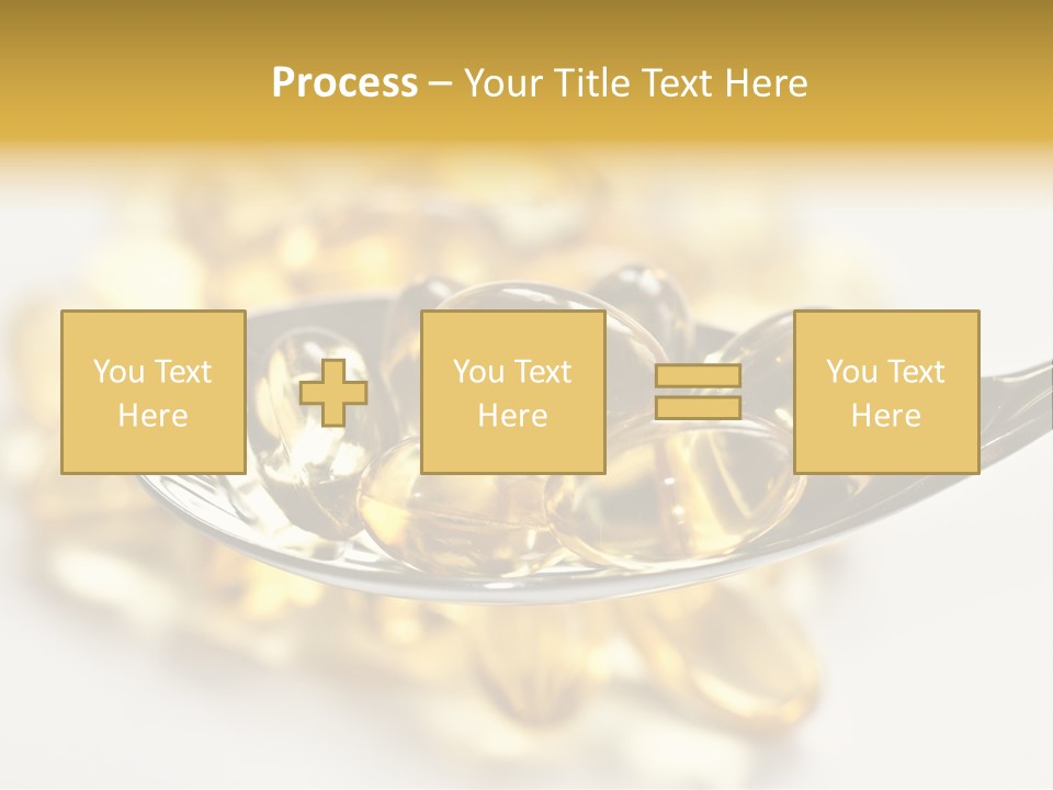 A Spoon Full Of Vitamin Pills On A White Surface PowerPoint Template