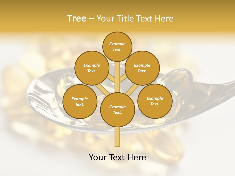 A Spoon Full Of Vitamin Pills On A White Surface PowerPoint Template
