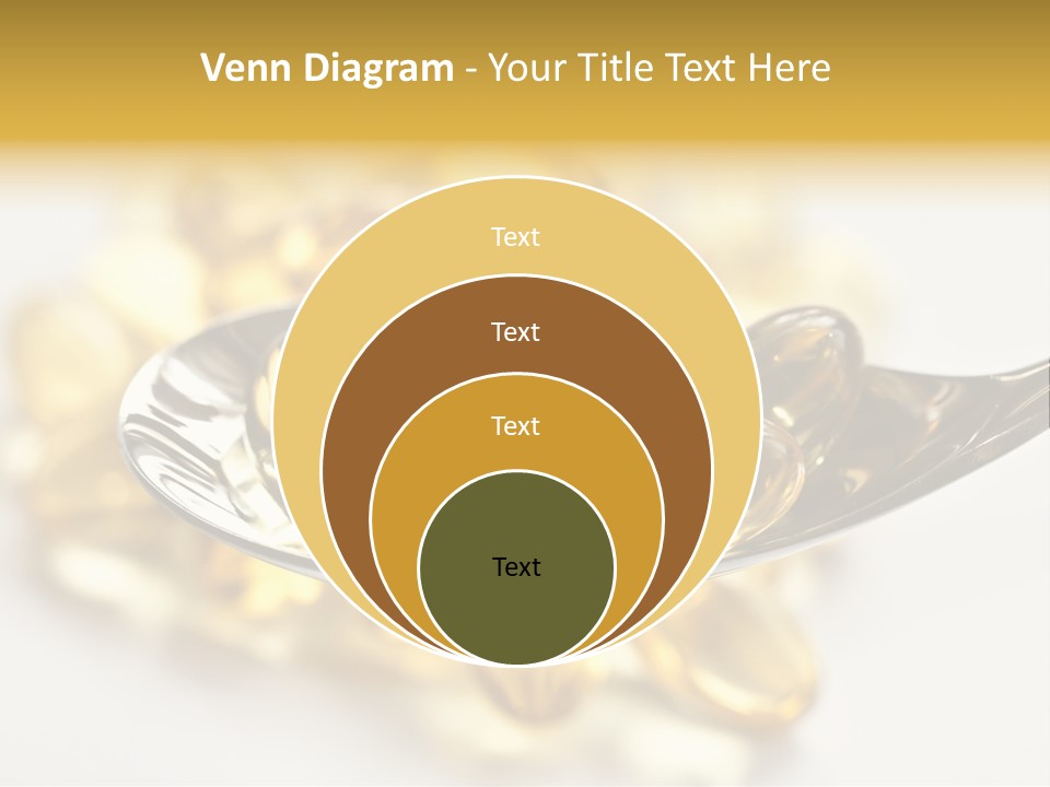 A Spoon Full Of Vitamin Pills On A White Surface PowerPoint Template