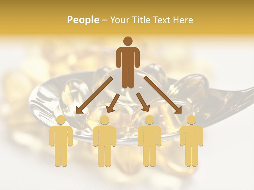 A Spoon Full Of Vitamin Pills On A White Surface PowerPoint Template