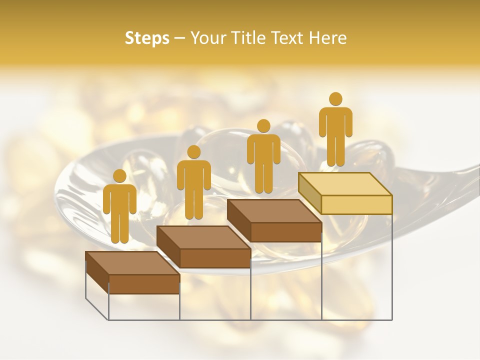 A Spoon Full Of Vitamin Pills On A White Surface PowerPoint Template