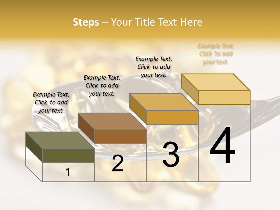 A Spoon Full Of Vitamin Pills On A White Surface PowerPoint Template