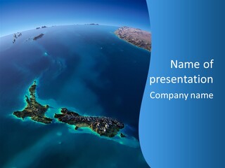 An Aerial View Of A Tropical Island Powerpoint Presentation PowerPoint Template