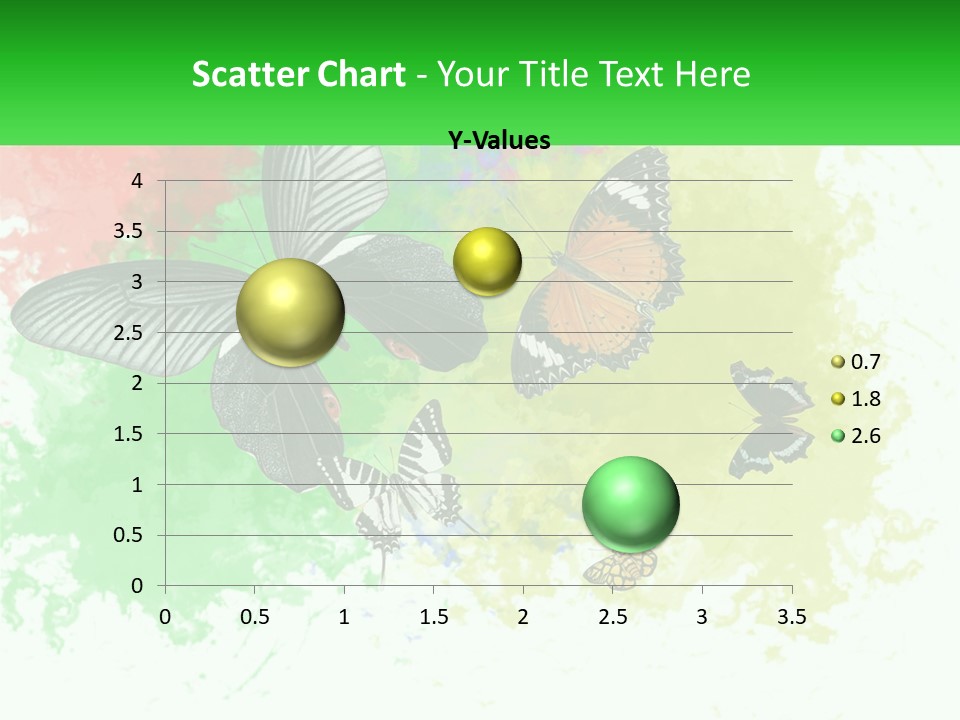 A Group Of Butterflies On A Colorful Background PowerPoint Template