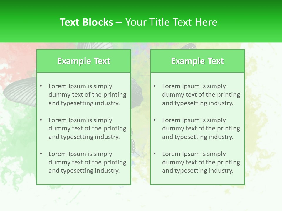 A Group Of Butterflies On A Colorful Background PowerPoint Template