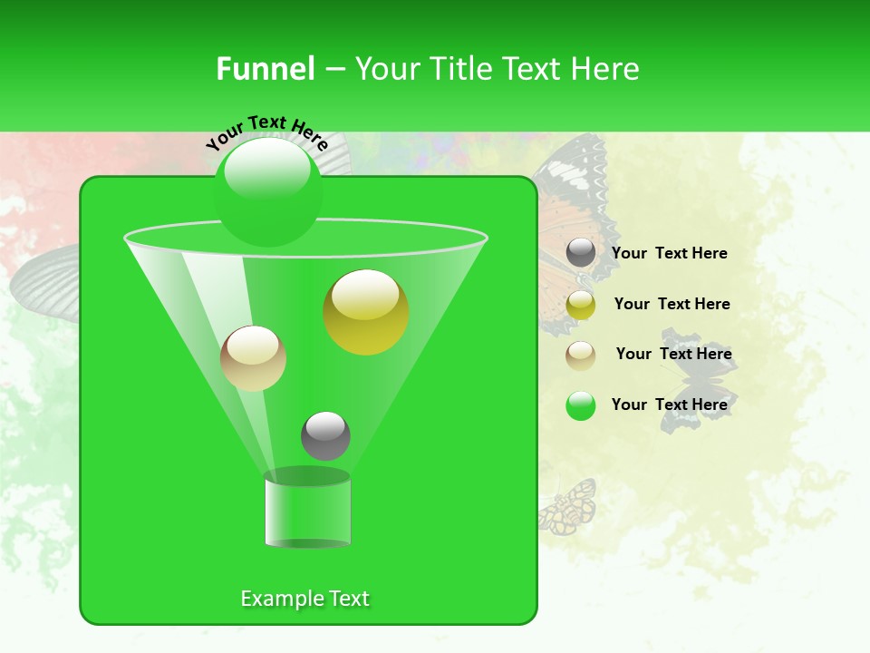 A Group Of Butterflies On A Colorful Background PowerPoint Template