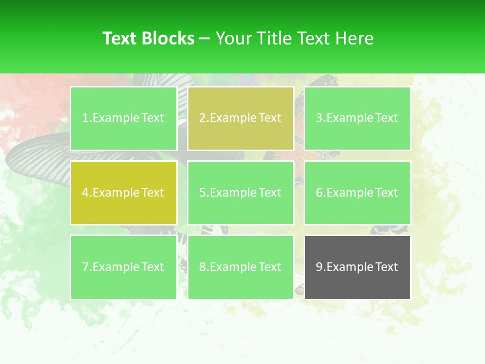 A Group Of Butterflies On A Colorful Background PowerPoint Template