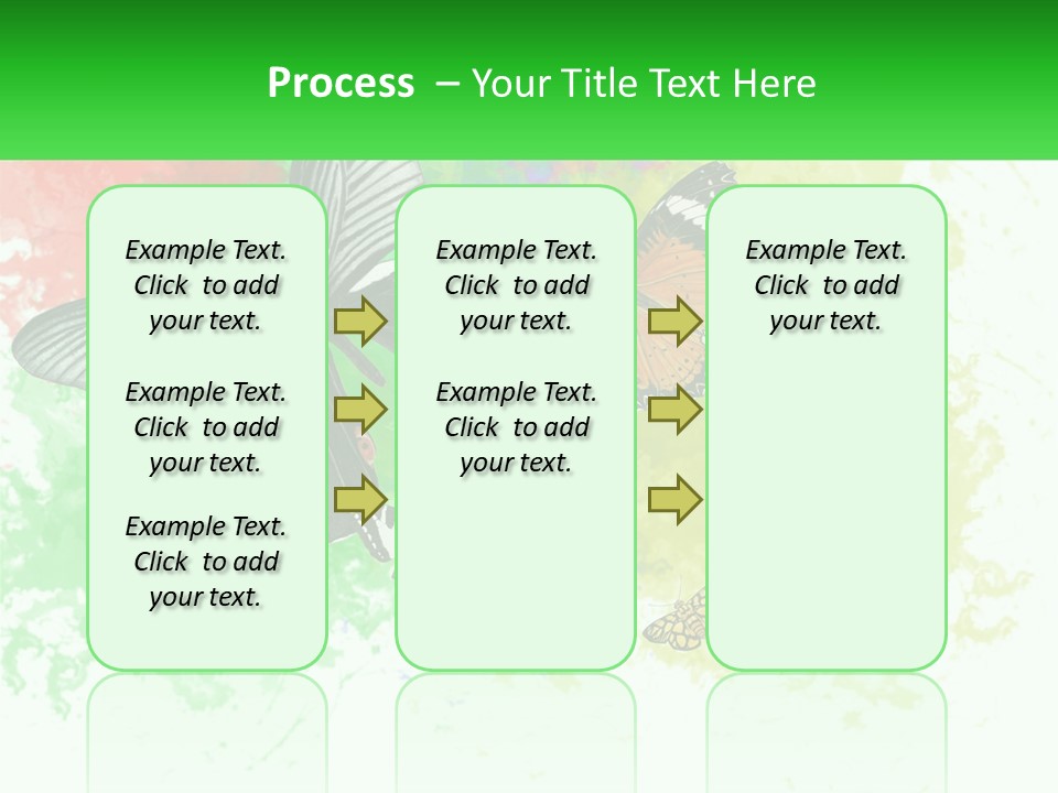 A Group Of Butterflies On A Colorful Background PowerPoint Template