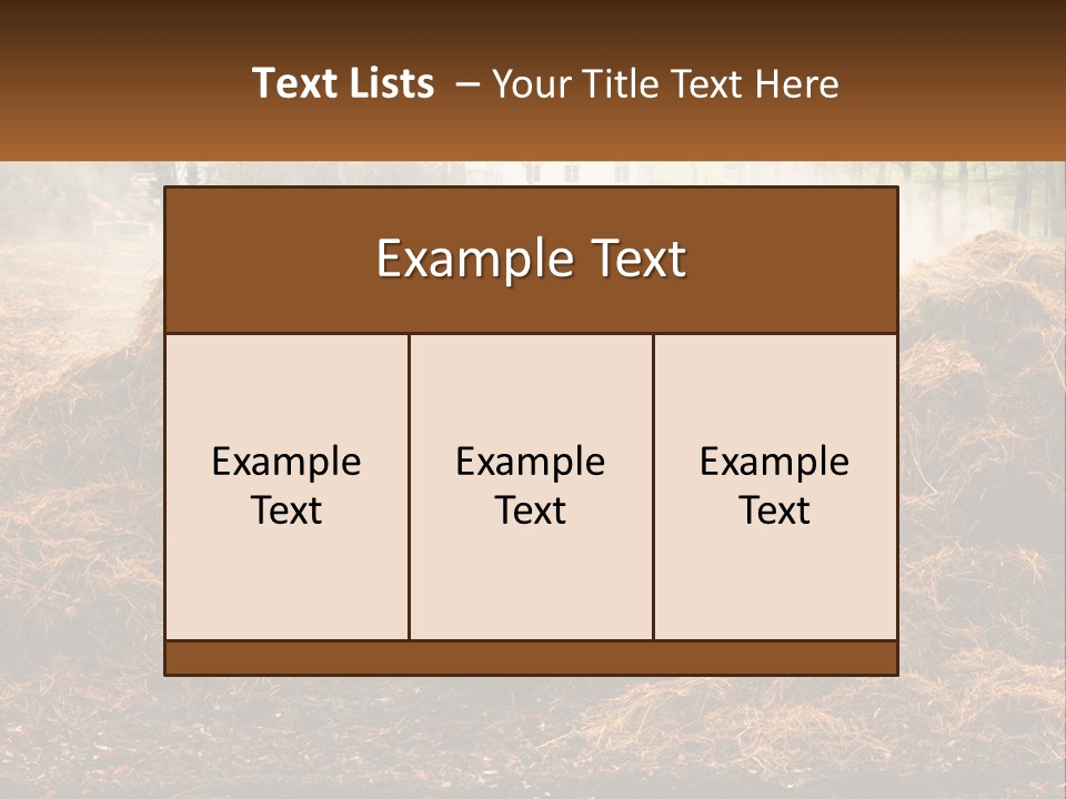 A Pile Of Hay With A House In The Background PowerPoint Template