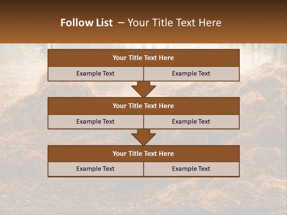 A Pile Of Hay With A House In The Background PowerPoint Template