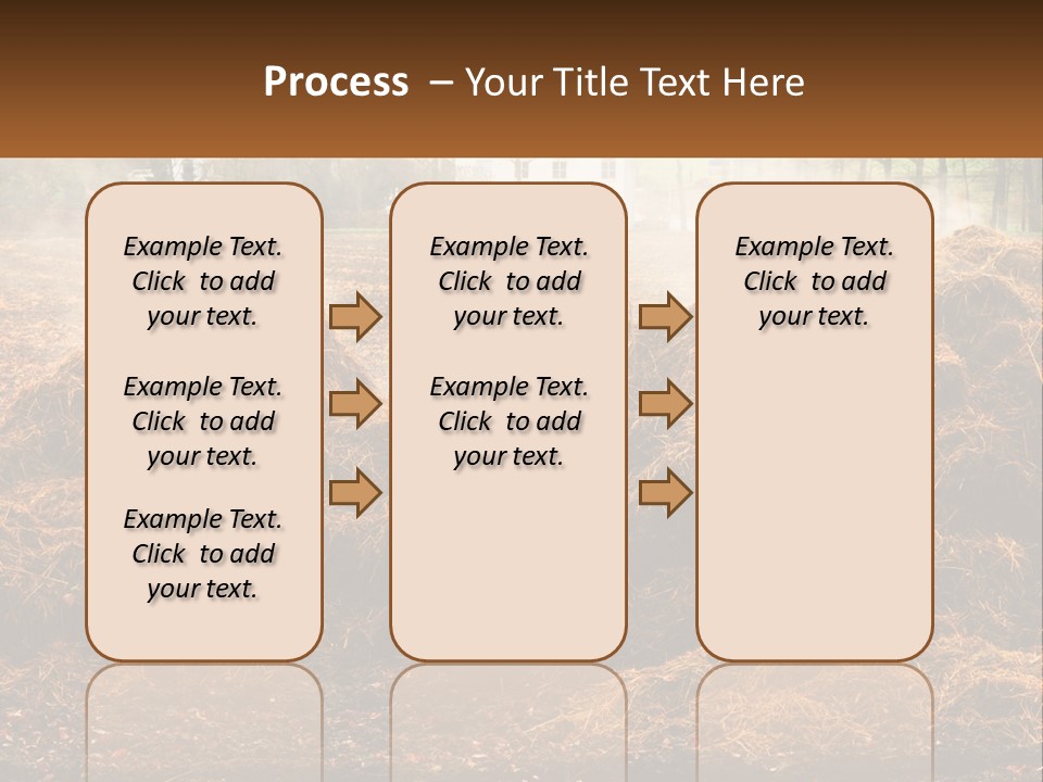 A Pile Of Hay With A House In The Background PowerPoint Template
