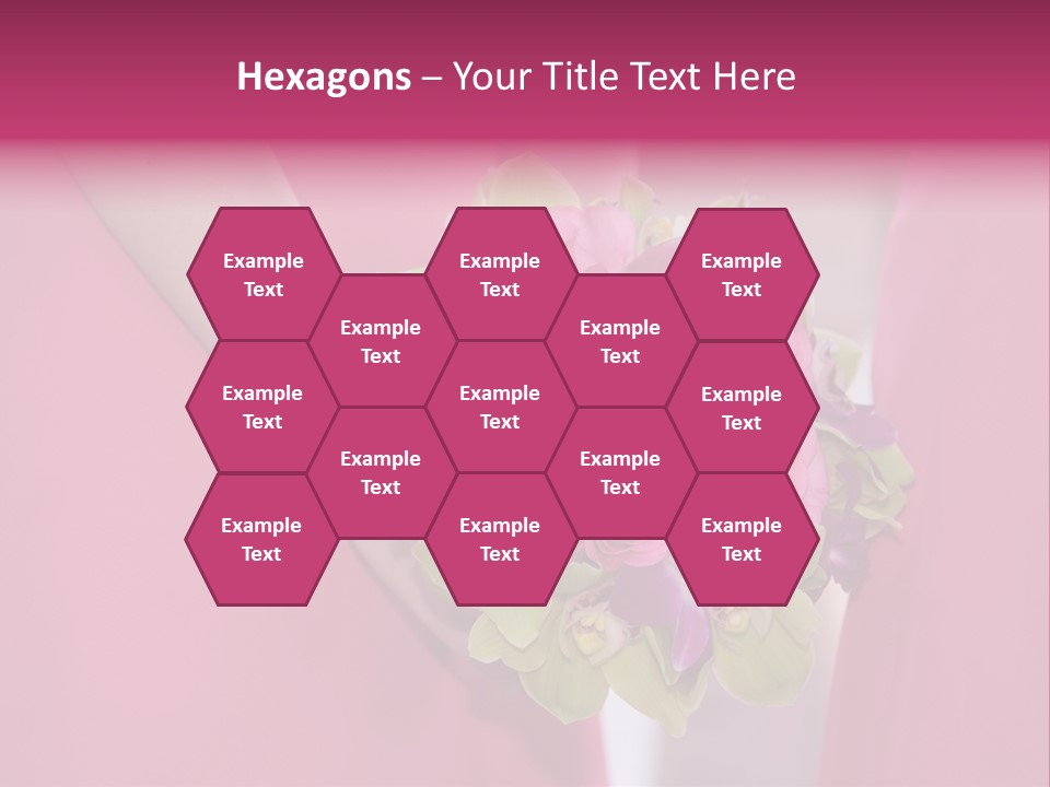 A Woman In A Pink Dress Holding A Bouquet Of Flowers PowerPoint Template