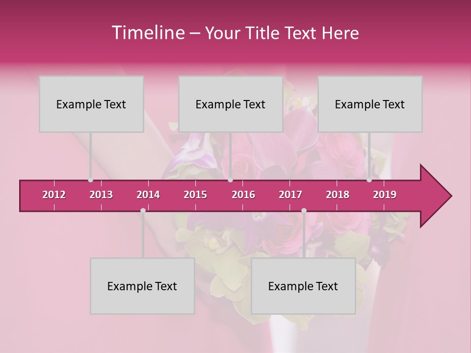 A Woman In A Pink Dress Holding A Bouquet Of Flowers PowerPoint Template