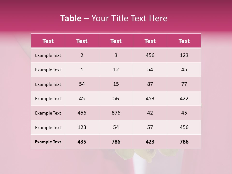 A Woman In A Pink Dress Holding A Bouquet Of Flowers PowerPoint Template