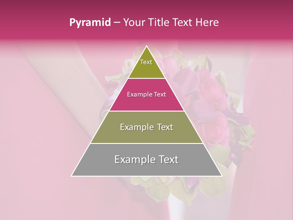 A Woman In A Pink Dress Holding A Bouquet Of Flowers PowerPoint Template