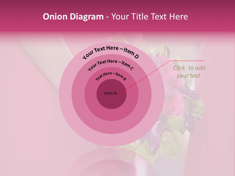 A Woman In A Pink Dress Holding A Bouquet Of Flowers PowerPoint Template