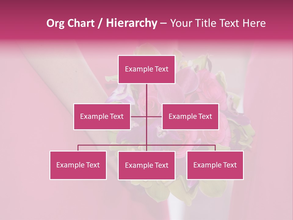 A Woman In A Pink Dress Holding A Bouquet Of Flowers PowerPoint Template