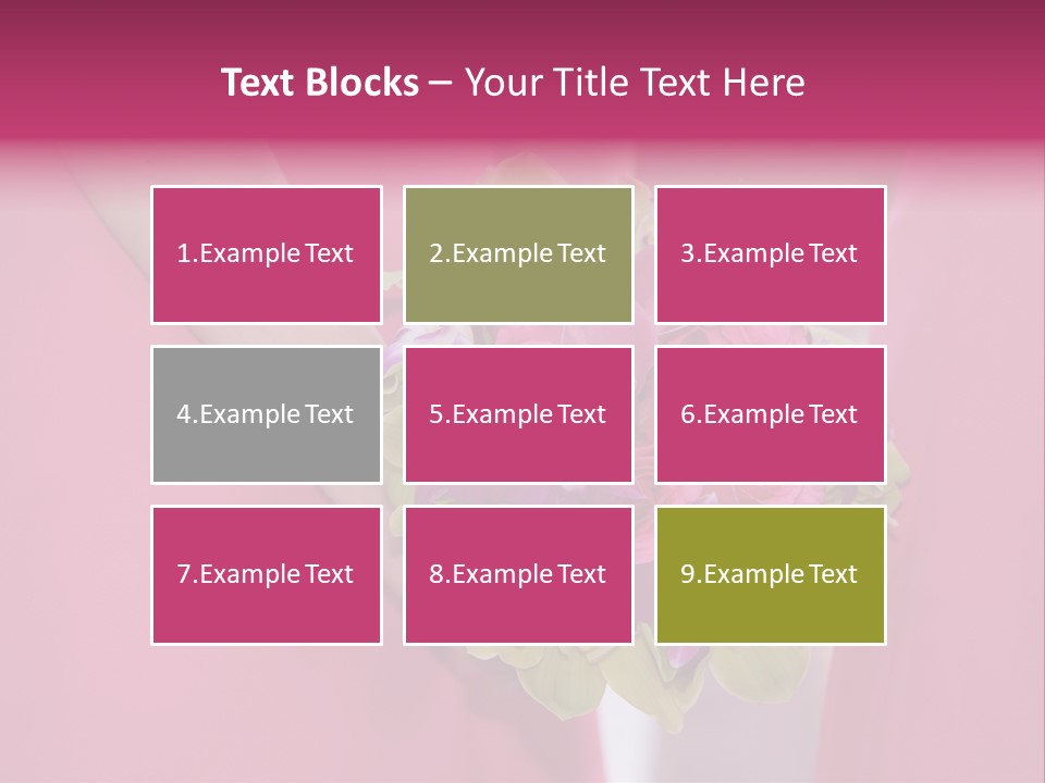 A Woman In A Pink Dress Holding A Bouquet Of Flowers PowerPoint Template