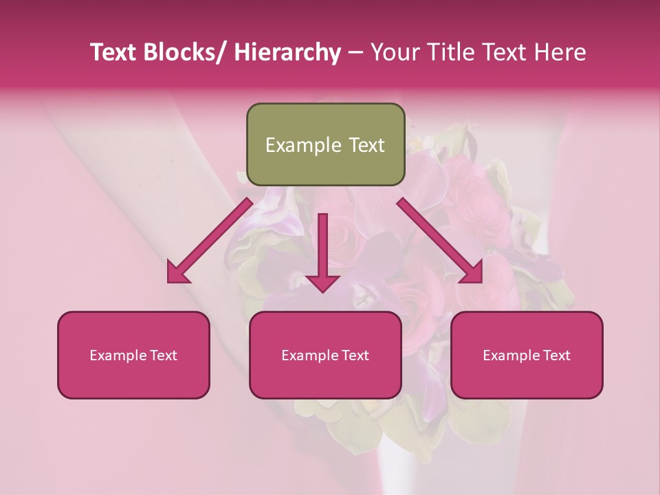 A Woman In A Pink Dress Holding A Bouquet Of Flowers PowerPoint Template