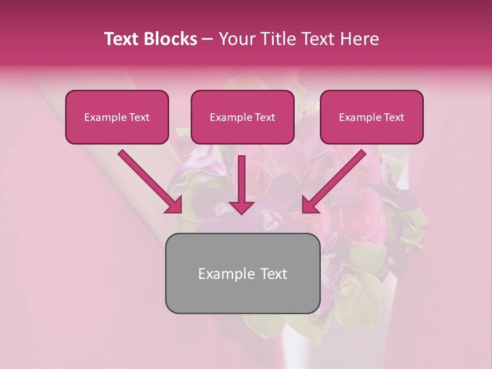 A Woman In A Pink Dress Holding A Bouquet Of Flowers PowerPoint Template