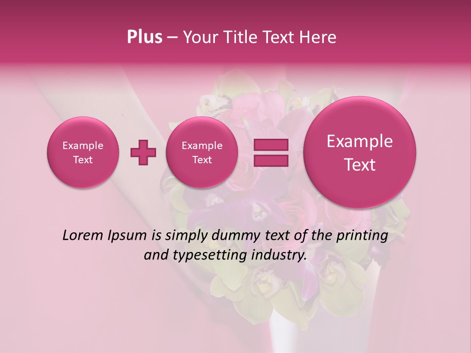 A Woman In A Pink Dress Holding A Bouquet Of Flowers PowerPoint Template