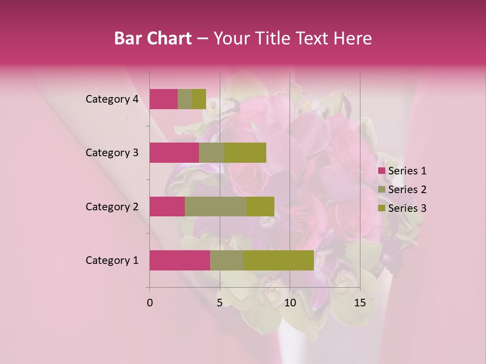 A Woman In A Pink Dress Holding A Bouquet Of Flowers PowerPoint Template