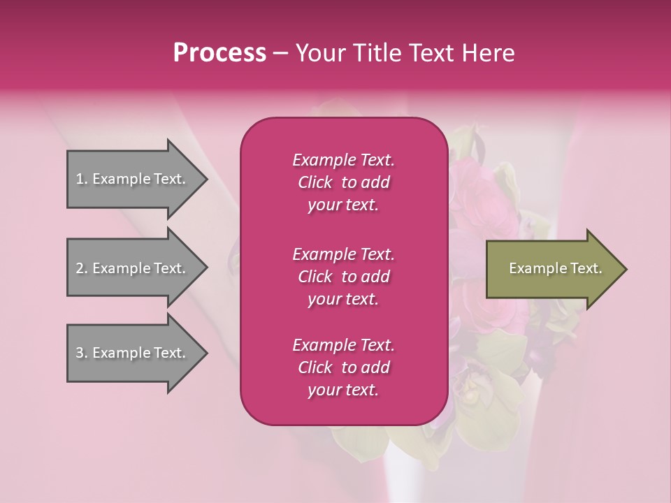 A Woman In A Pink Dress Holding A Bouquet Of Flowers PowerPoint Template